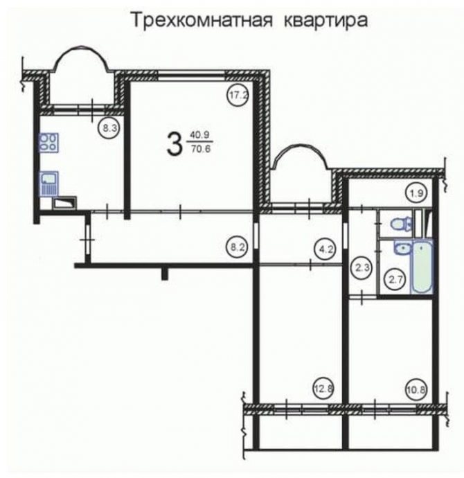 ( 35 фото) Схемы и фото планировки квартир п 55 серии с размерами удачные решения
