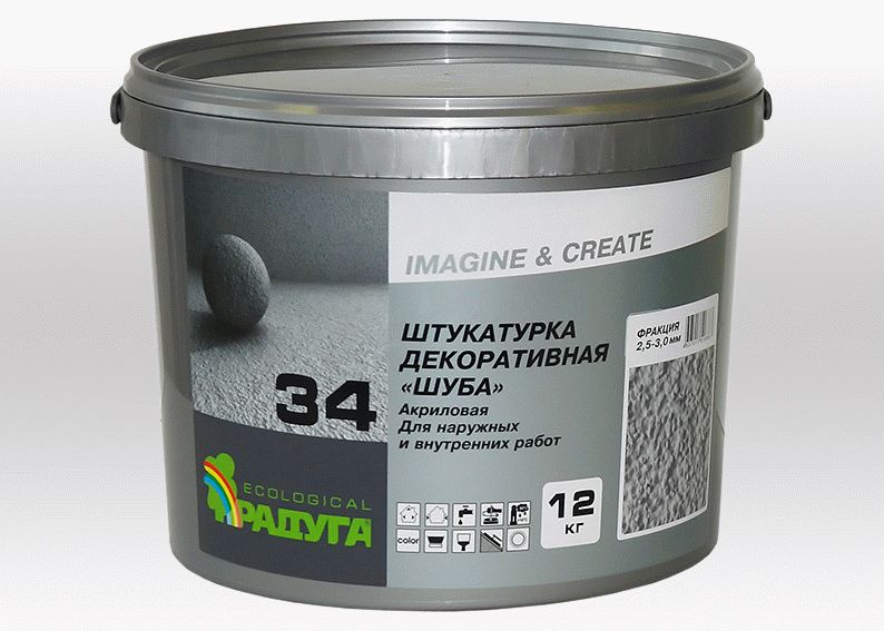 Готовая акриловая штукатурка "шуба"