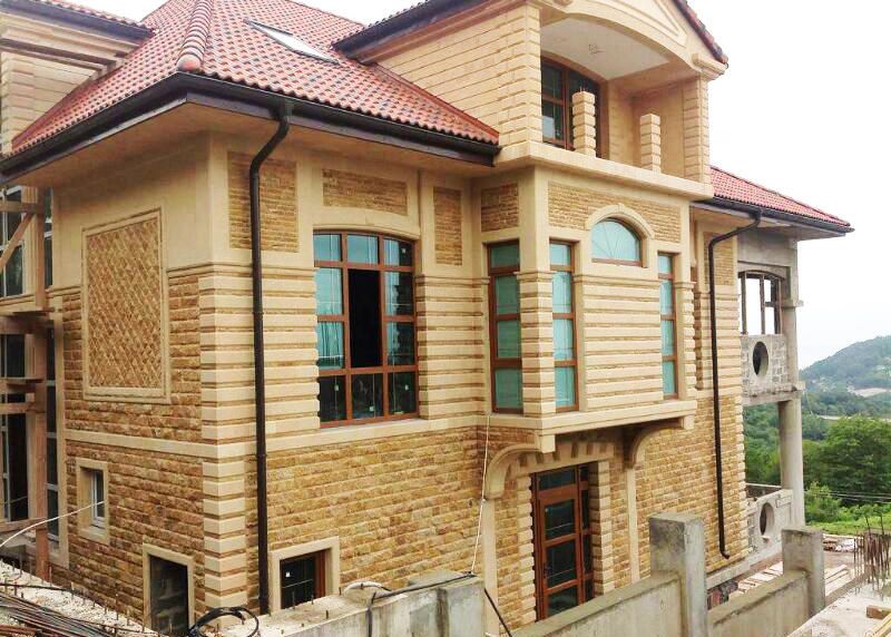 Дагестанский камень в отделке фасада