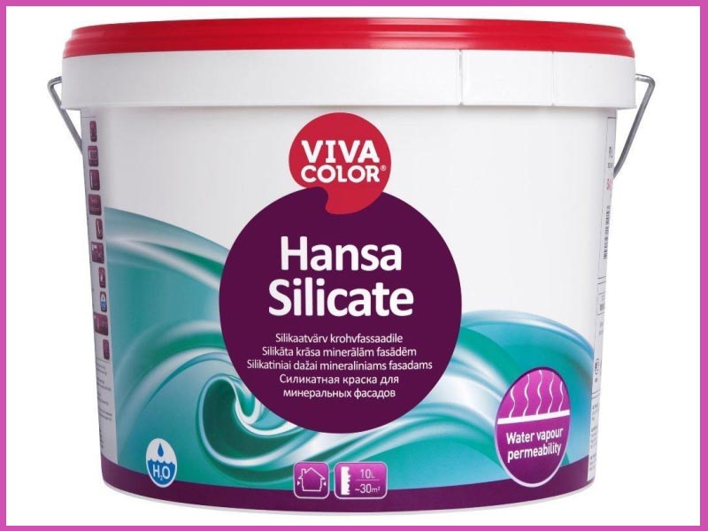 Силикатная краска для наружных стен Viva Color