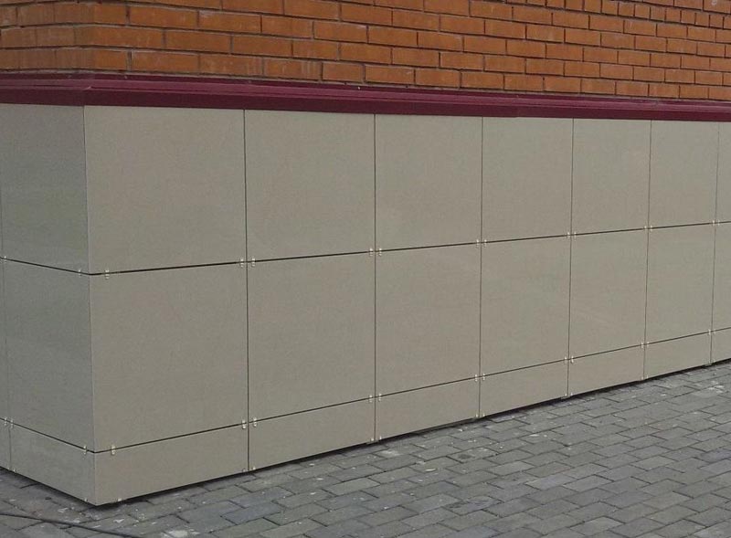 Отделка фундамента керамогранитной плитой