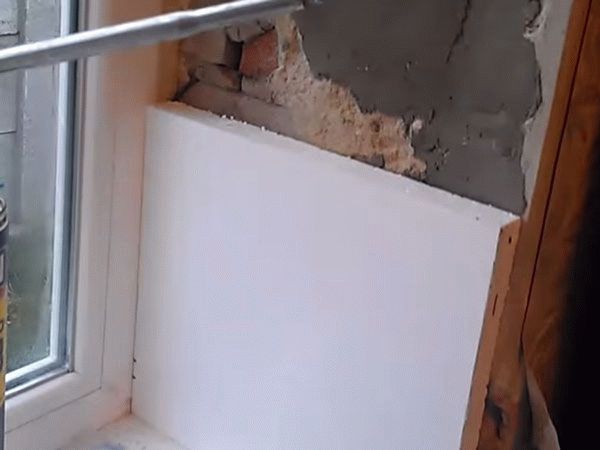 Утепление откосов пенопластом