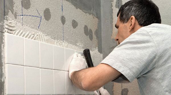 Стандартный способ укладки плитки